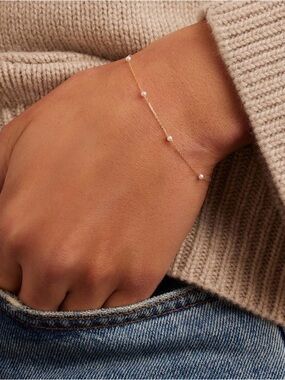 Gorjana Fine Gold Pearl Bracelet